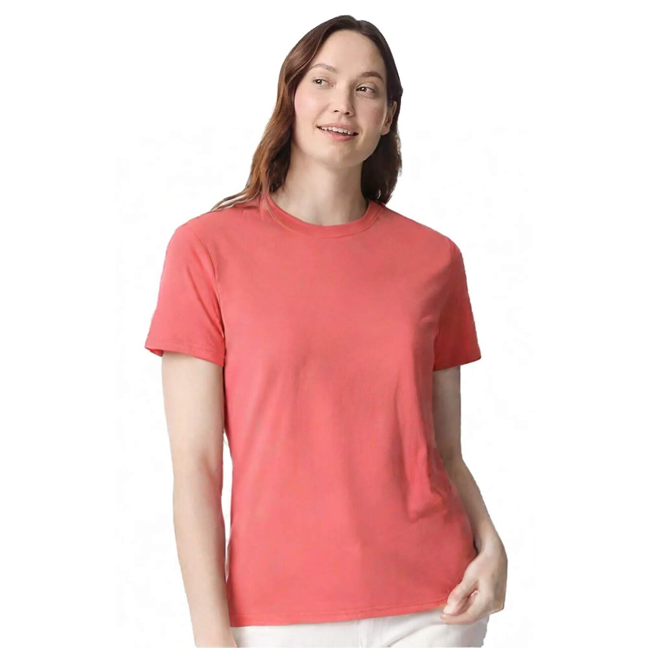 Gildan Heavy Cotton Crew Neck Short Sleeve T-Shirt 100% Cotton for Work Layering & Custom Printing